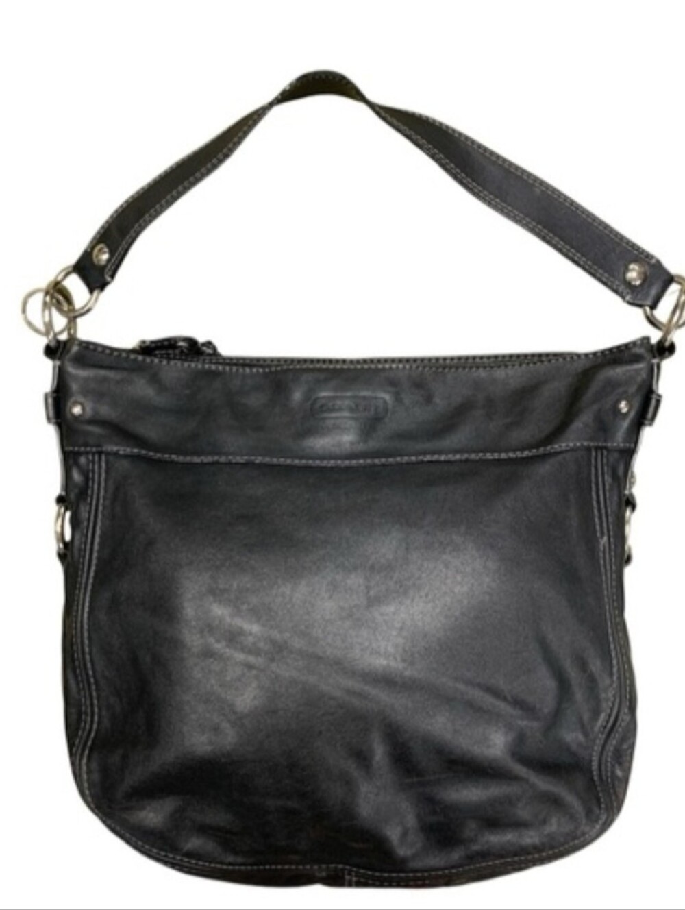 Coach Black Leather Hobo Bag